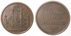 Medaglie. Belgio. Medaglia 1820. Per la costruzione della fontana "Manekin Pis" in Bruxelles 1648. Ae.