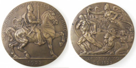 Medaglie. Ecuador. Medaglia 1922. Per il centenario della battaglia di Pichincha. Br.