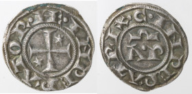 Brindisi. Enrico VI e Costanza d'Altavilla. 1194-1197. Denaro. Mi.