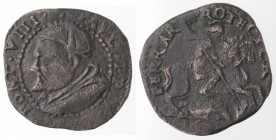 Ferrara. Paolo V. 1605-1621. Quattrino 1613 anno VIII. Ae.
