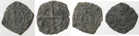 Manfredonia e Messina. Lotto di due monete. Manfredi. 1258-1266. Denaro.