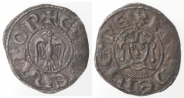 Messina. Enrico VI. 1194-1197. Denaro con il figlio Federico. MI.