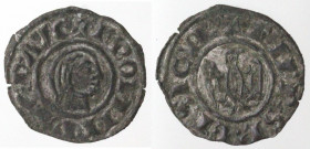 Messina o Brindisi. Federico II. 1197-1250. Denaro del 1244. Mi. 