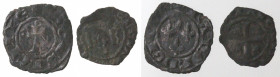 Messina o Brindisi. Carlo I d'Angiò. 1266-1282. Lotto di 2 monete. Denaro. Mi.