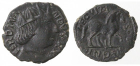 Napoli. Ferdinando I d'Aragona. 1458-1494. Cavallo. Ae. Simbolo I sotto l'addome del cavallo.