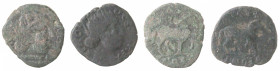 Napoli. Lotto di 2 monete. Ferdinando II d'Aragona. 1495-1496. Cavallo. Ae.
