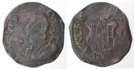 Napoli. Filippo IV. 1621-1665. Grano 1636. sigle OC. Ae.
