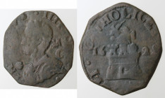 Napoli. Filippo IV. 1621-1665. 9 Cavalli 1629 Simbolo zecchiere G. Ae.