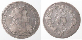 Napoli. Carlo II. 1674-1700. Tarì 1695. Ag.