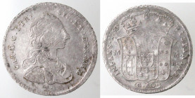 Napoli. Carlo di Borbone. 1734-1759. Mezza Piastra 1753. Ag.