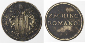 Pesi Monetali. Roma. Benedetto XIV. 1740-1758. Peso monetale dello Zecchino Romano. Br.
