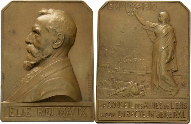 Ausbeute, Bergbau, Hüttenwesen
 Bronzeplakette 1910 (Hippolyte Lefebure) Jubilä...