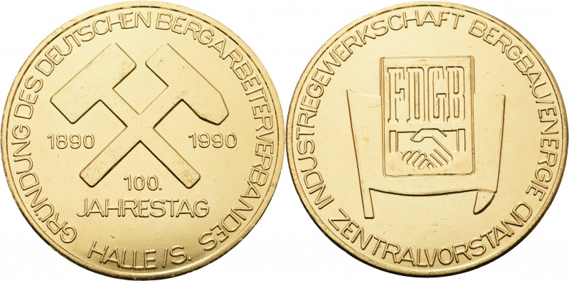 Ausbeute, Bergbau, Hüttenwesen
 Tombakmedaille 1990. 100 Jahre Deutscher Bergar...