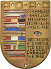 Auto- und Motorradmedaillen und -plaketten
 Einseitige teilemaillierte Bronzeplakette 1930 (Glaser & Sohn, Dresden) Strahlenfahrt des A.D.A.C. zur Hy...