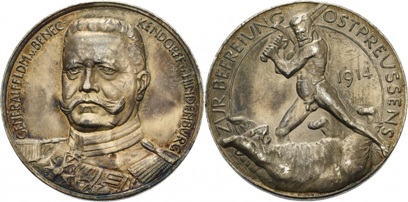 Erster Weltkrieg
 Silbermedaille 1914 (A. Hummel/Lauer) Paul von Hindenburg und...