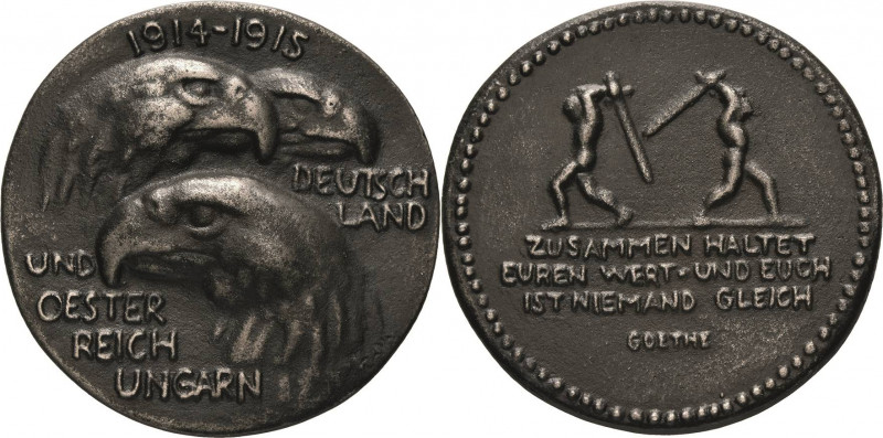 Erster Weltkrieg
 Eisengussmedaille 1915 (August Gaul) Deutsch-Österreichische ...