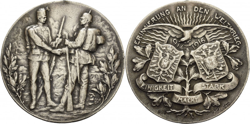 Erster Weltkrieg
 Silbermedaille 1916 (B.H. Mayer) Erinnerung an den Weltkrieg....