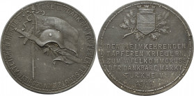 Erster Weltkrieg
 Zinkmedaille 1919 (C. Poellath) "Den heimkehrenden Kriegern der dankbare Markt Türkheim". Fahne und Schwert, darauf Lorbeerzweig un...