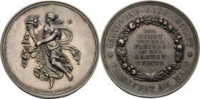 Gartenbau und Landwirtschaft
 Silbermedaille o.J. (ab 1870) (Weckwerth) Preismedaille der Gartenbaugesellschaft in Frankfurt/Main. Fliegende Göttin m...