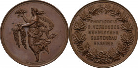 Gartenbau und Landwirtschaft
 Bronzemedaille o.J. (Chr. Schnitzspahn) Ehrenpreis des Verbandes Rheinischer Gartenbau Vereine. Schwebende Frauengestal...