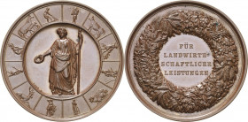 Gartenbau und Landwirtschaft
 Bronzemedaille o.J. (Loos) Verdienstmedaille für landwirtschaftliche Leistungen. Ceres steht im Tierzeichenkreis / 4 Ze...