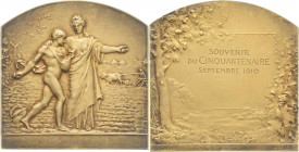 Gartenbau und Landwirtschaft
 Vergoldete Silberplakette 1910 (Dubois) Zum 50-jährigen Jubiläum eines landwirtschaftlichen Ereignisses. Weiblicher Gen...