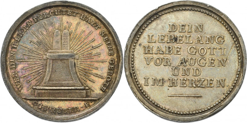 Geschenkmedaillen
 Silbermedaille o.J. (um 1800) (C.J. Krüger) Gottesfurcht. Di...
