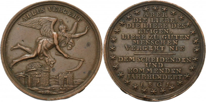 Geschenkmedaillen
 Bronzierte Zinnmedaille 1801 (D.F. Loos) Auf die Jahrhundert...