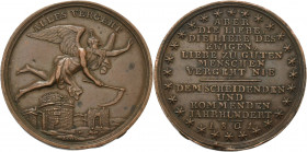 Geschenkmedaillen
 Bronzierte Zinnmedaille 1801 (D.F. Loos) Auf die Jahrhundertwende. Geflügelter Chronos schwebt über einer Ruinenlandschaft / 12 Ze...