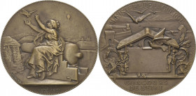 Slg. Joos - Medaillen, Plaketten, Abzeichen der Luftfahrt 1783-1945
 Bronzemedaille o.J. (vor 1880) (C. Degeorge) Auf den Brieftaubeneinsatz während ...