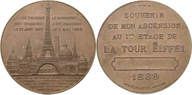 Slg. Joos - Medaillen, Plaketten, Abzeichen der Luftfahrt 1783-1945
 Bronzemedaille 1889 (C. Trotin) Vollendung des Eiffelturmes. Ansicht des Eiffelt...