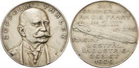 Slg. Joos - Medaillen, Plaketten, Abzeichen der Luftfahrt 1783-1945
 Silbermedaille ("Zeppelin-Thaler") 1909 (Oertel) Zur Erinnerung an die Fahrt des...