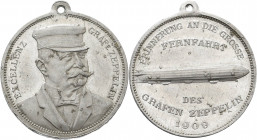 Slg. Joos - Medaillen, Plaketten, Abzeichen der Luftfahrt 1783-1945
 Aluminiummedaille 1909 (Lauer) Auf die Fernfahrt des "LZ 6" nach Berlin. Brustbi...