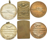 Slg. Joos - Medaillen, Plaketten, Abzeichen der Luftfahrt 1783-1945
 Versilberte Bronzemedaille 1927 (unsigniert) Erinnerungsmedaille an die Flugauss...