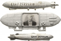 Slg. Joos - Medaillen, Plaketten, Abzeichen der Luftfahrt 1783-1945
 Blechabzeichen in Zeppelinform o.J. Luftschiff mit Foto-Einlage (Brustbild des G...