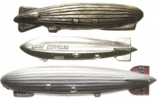 Slg. Joos - Medaillen, Plaketten, Abzeichen der Luftfahrt 1783-1945
 Kunststoffabzeichen in Zeppelinform o.J. Luftschiff, auf beiden rot lackierten S...