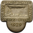 Slg. Joos - Medaillen, Plaketten, Abzeichen der Luftfahrt 1783-1945
 Versilbertes Blechabzeichen 1929. Zöllnertreffen der Bodensee-Uferstaaten. Lufts...
