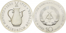 Gedenkmünzen
 10 Mark 1969. Böttger Jaeger 1527 Fast Stempelglanz