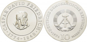 Gedenkmünzen
 10 Mark 1974. Friedrich Jaeger 1553 Stempelglanz