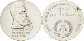 Gedenkmünzen
 10 Mark 1979. Feuerbach Jaeger 1574 Stempelglanz