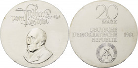 Gedenkmünzen
 20 Mark 1981. Stein Jaeger 1579 Vorzüglich-Stempelglanz