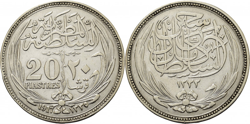 Ägypten
Husein Kamil 1915-1917 20 Piaster 1917. KM 321 Sehr schön-vorzüglich