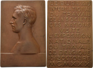 Belgien-Medaillen
 Bronzeplakette 1930 (G. Devreese) Besuch der nationalen Ausstellung. Brustbild eines lorbeerbekränzten Mannes nach links / 12 Zeil...