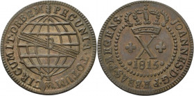 Brasilien
Johannes, Prinzregent 1799-1816 10 Reis 1815, B-Bahia KM 314.1 Prober C-1100 Prachtexemplar. Prägefrisch