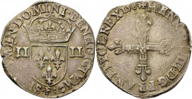 Frankreich
Heinrich III. 1574-1589 1/4 Écu 1583, F-Angers Duplessy 1133 Ciani 1438 Vorzüglich