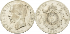 Frankreich
Napoleon III. 1852-1870 5 Francs 1855, A-Paris Gadoury 734 Davenport 95 Fast sehr schön