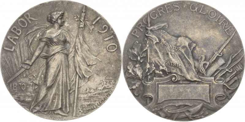 Frankreich
Dritte Republik 1870-1940 Versilberte Bronzemedaille 1910 (G. LeMair...