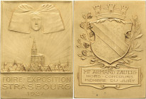 Frankreich-Medaillen und Marken
 Vergoldete Bronzemedaille 1927. Prämie der Foire-Exposition. Frauenkopf mit traditioneller Kopfbedeckung von vorn, d...