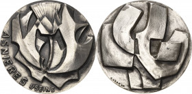Frankreich-Medaillen und Marken
 Versilberte Bronzemedaille 1968 (1975) (N. Carréga) Asnières-sur-Seine. Abstrakte Darstellung beiderseits. Randpunze...