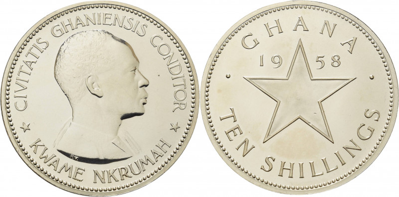 Ghana
 500 Sika 1958. Kwame Nkrumah KM 7 Polierte Platte